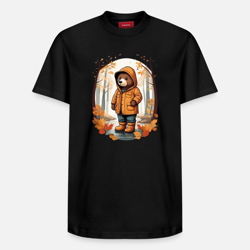 Ours mignon - T-shirt unisexe décontracté en coton Supima – de SPREAD - noir