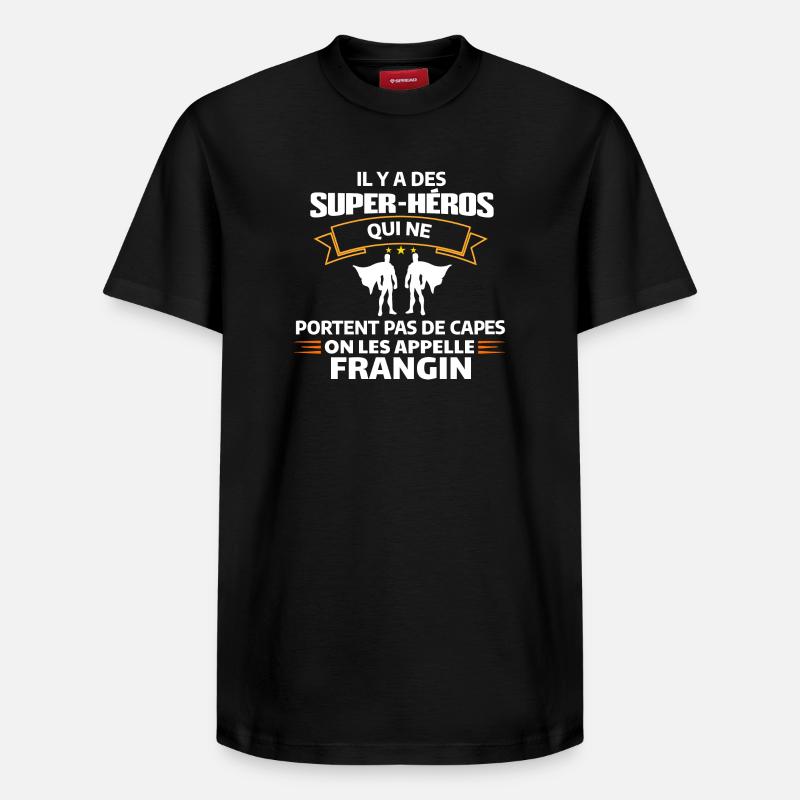 Super-Héros Sans Capes - T-shirt unisexe décontracté en coton Supima – de SPREAD - noir