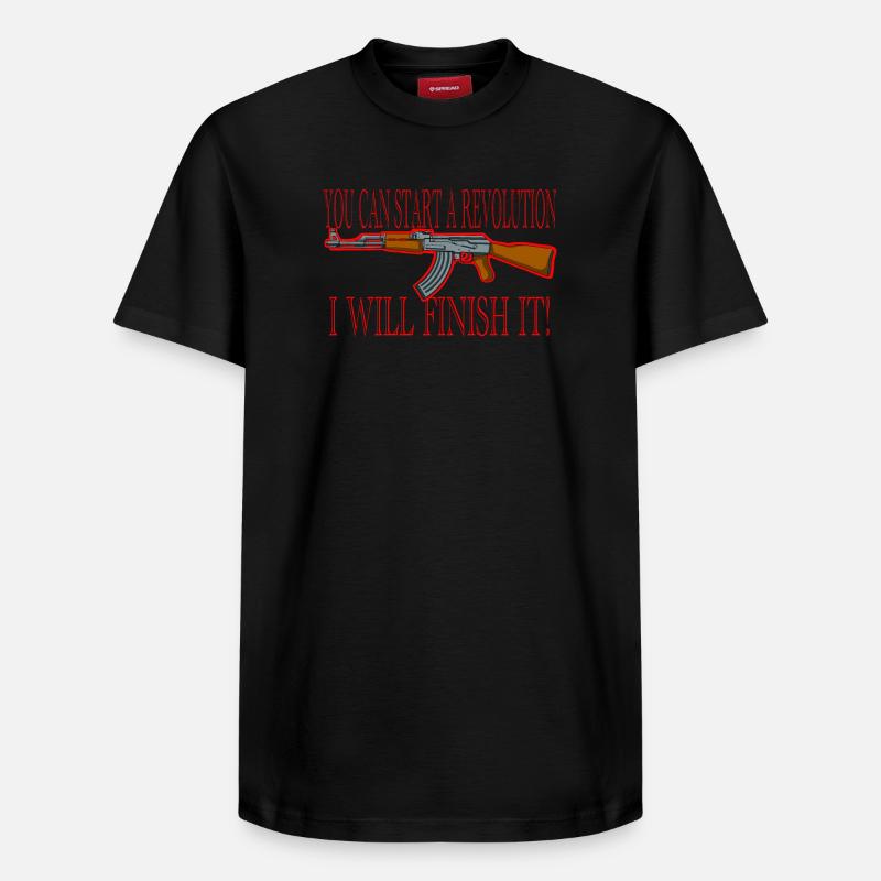 AK - T-shirt unisexe décontracté en coton Supima – de SPREAD - noir
