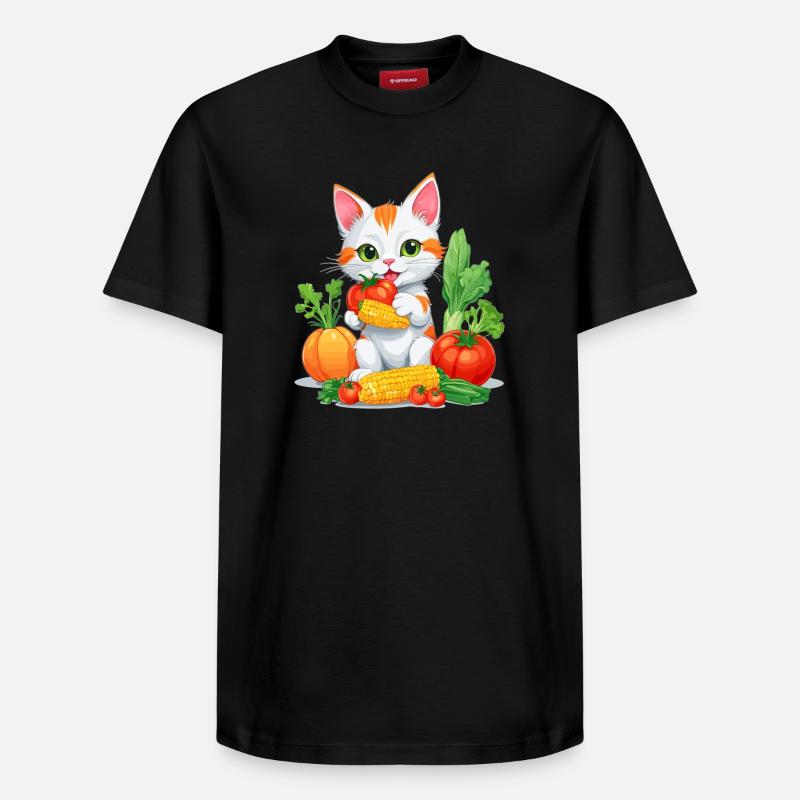 Bio Katze - Relaxed Unisex Supima Cotton T-Shirt – von SPREAD - Schwarz