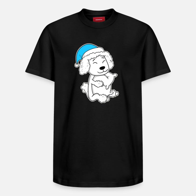 Caniche Dormir Fatigue Chien - T-shirt unisexe décontracté en coton Supima – de SPREAD - noir
