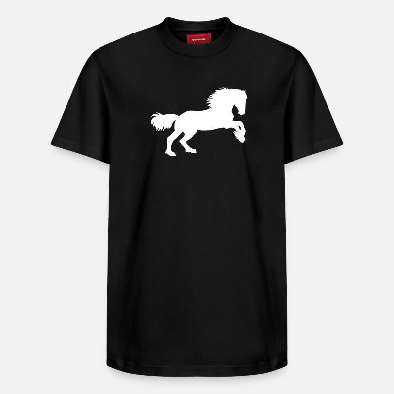 Puissance des chevaux - T-shirt unisexe décontracté en coton Supima – de SPREAD - noir