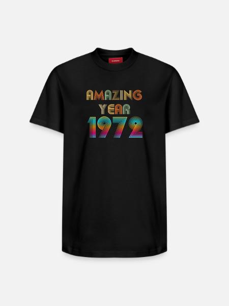 Amazing YEAR 1972 - Relaxed Unisex Supima Cotton T-Shirt – by SPREAD - black