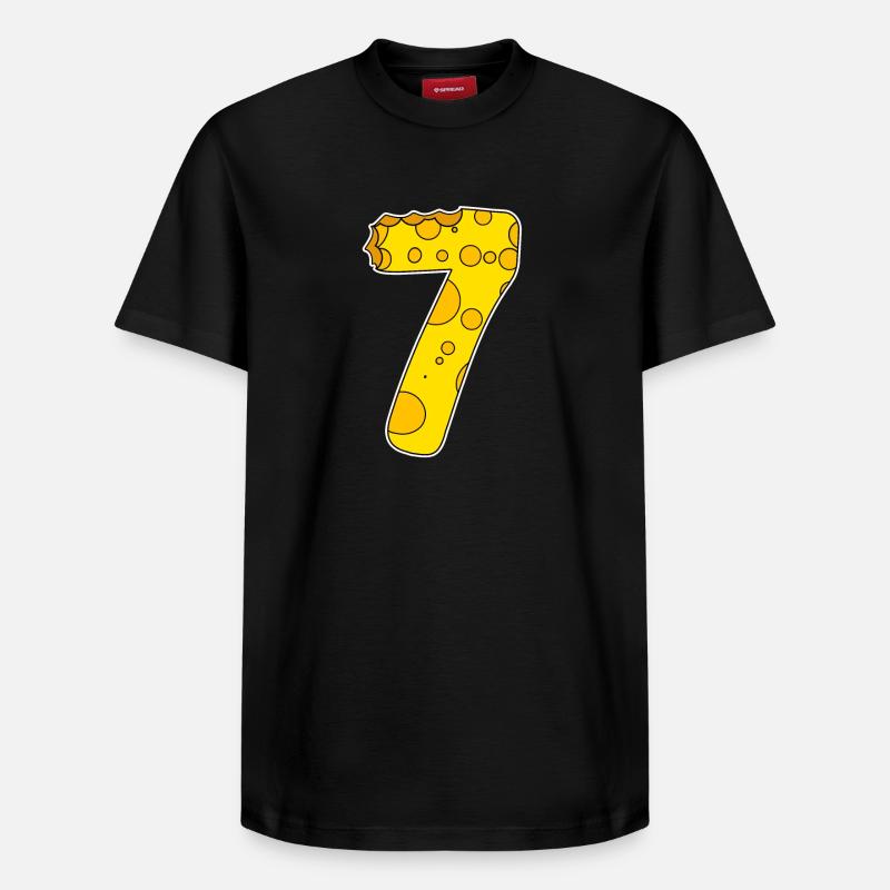 Graphique 7 - T-shirt unisexe décontracté en coton Supima – de SPREAD - noir