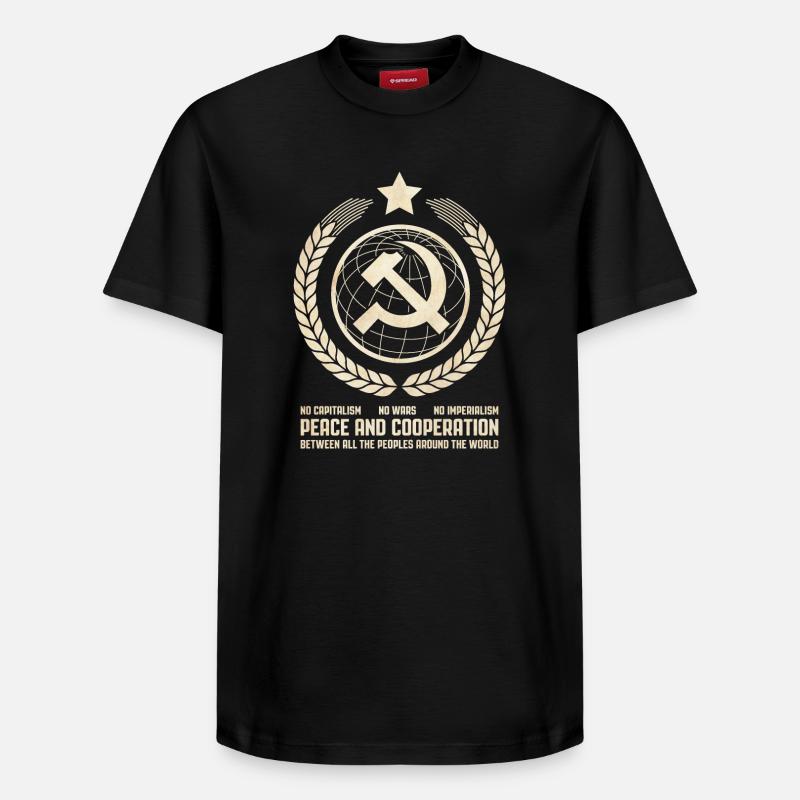 L’internationalisme communiste. - T-shirt unisexe décontracté en coton Supima – de SPREAD - noir
