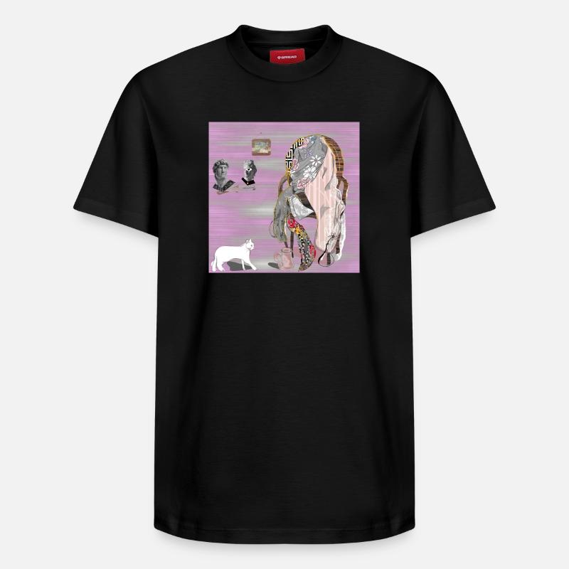 Chaise de Reflections Glitched - T-shirt unisexe décontracté en coton Supima – de SPREAD - noir