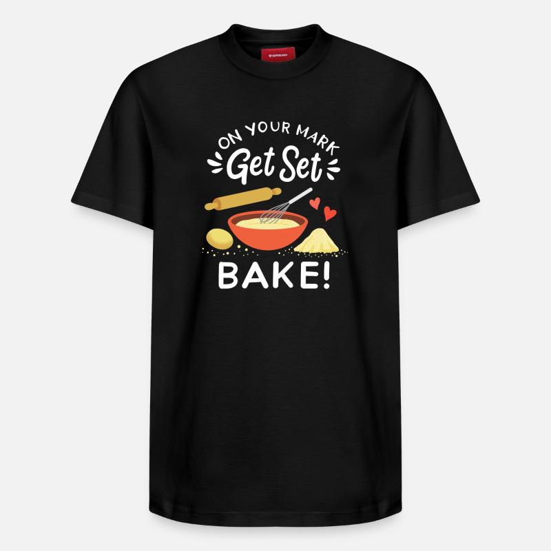 Backen Bäcker Hobbybäcker - Relaxed Unisex Supima Cotton T-Shirt – von SPREAD - Schwarz
