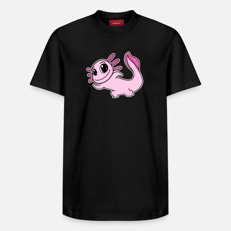 Motif Axolotl Rose - T-shirt unisexe décontracté en coton Supima – de SPREAD - noir
