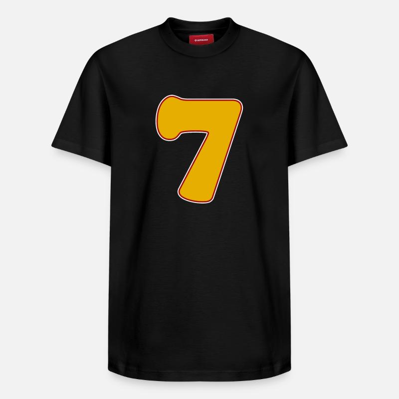 7 - Relaxed Unisex Supima Cotton T-Shirt – von SPREAD - Schwarz