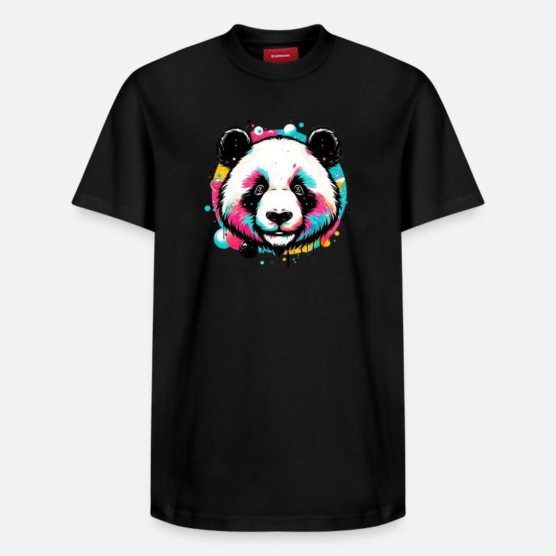 Panda - Relaxed Unisex Supima Cotton T-Shirt – von SPREAD - Schwarz