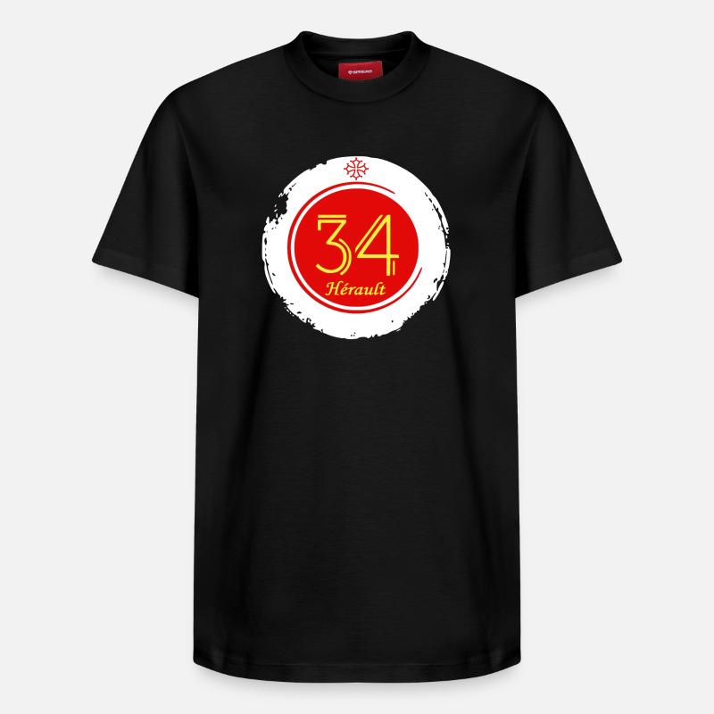 Hérault - T-shirt unisexe décontracté en coton Supima – de SPREAD - noir