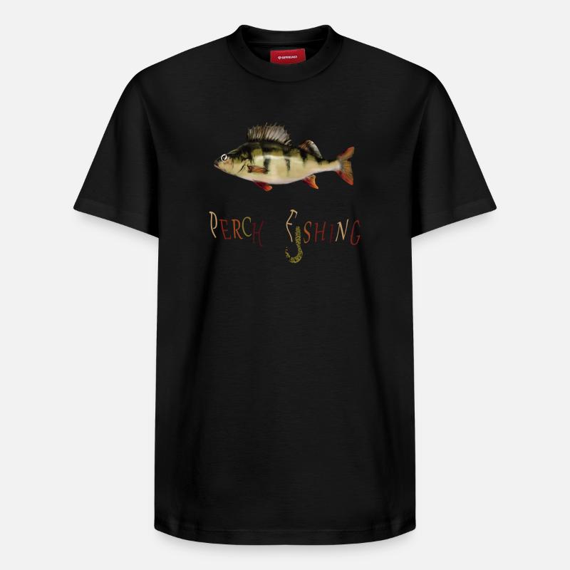 Pêcheur à la perche - T-shirt unisexe décontracté en coton Supima – de SPREAD - noir