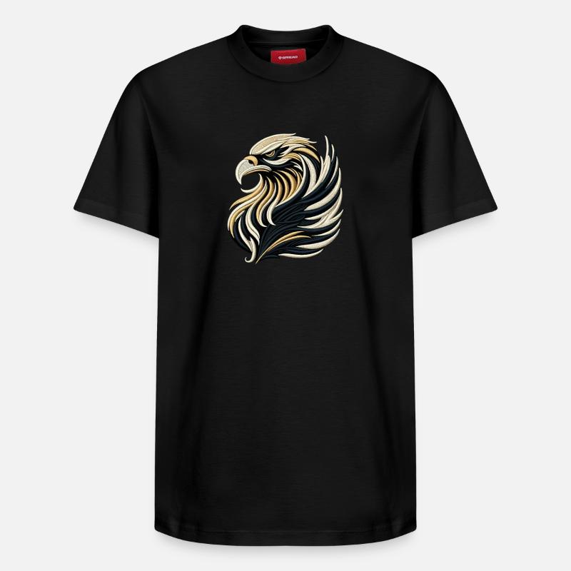 Tee Majestueux Aigle Brodé - T-shirt unisexe décontracté en coton Supima – de SPREAD - noir