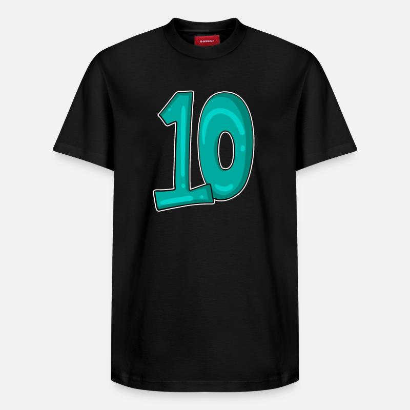 10 Dix - T-shirt unisexe décontracté en coton Supima – de SPREAD - noir