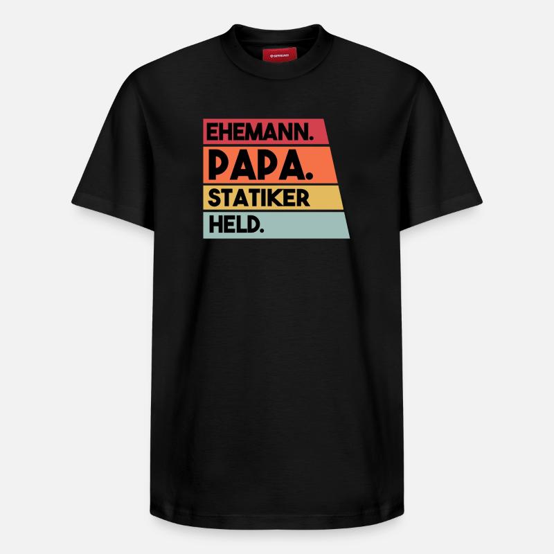 Ehemann Papa Statiker Held - Relaxed Unisex Supima Cotton T-Shirt – von SPREAD - Schwarz