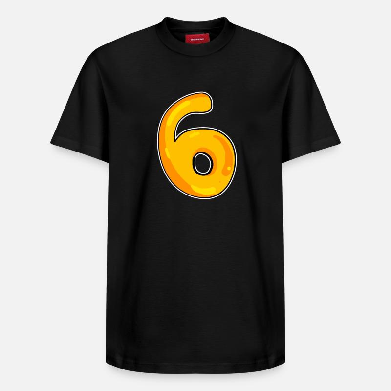 Numéro 6 Numéro - T-shirt unisexe décontracté en coton Supima – de SPREAD - noir