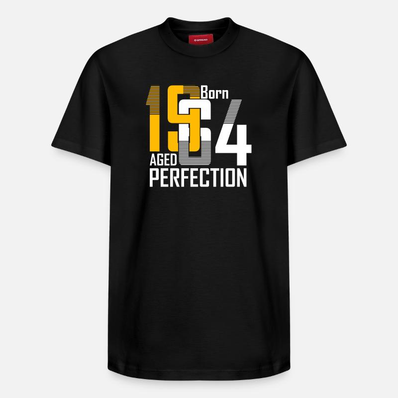 Né en 1954 Âge Perfection - T-shirt unisexe décontracté en coton Supima – de SPREAD - noir