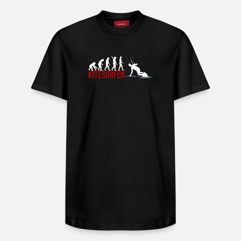 Evolution Kitesurfen - Relaxed Unisex Supima Cotton T-Shirt – von SPREAD - Schwarz