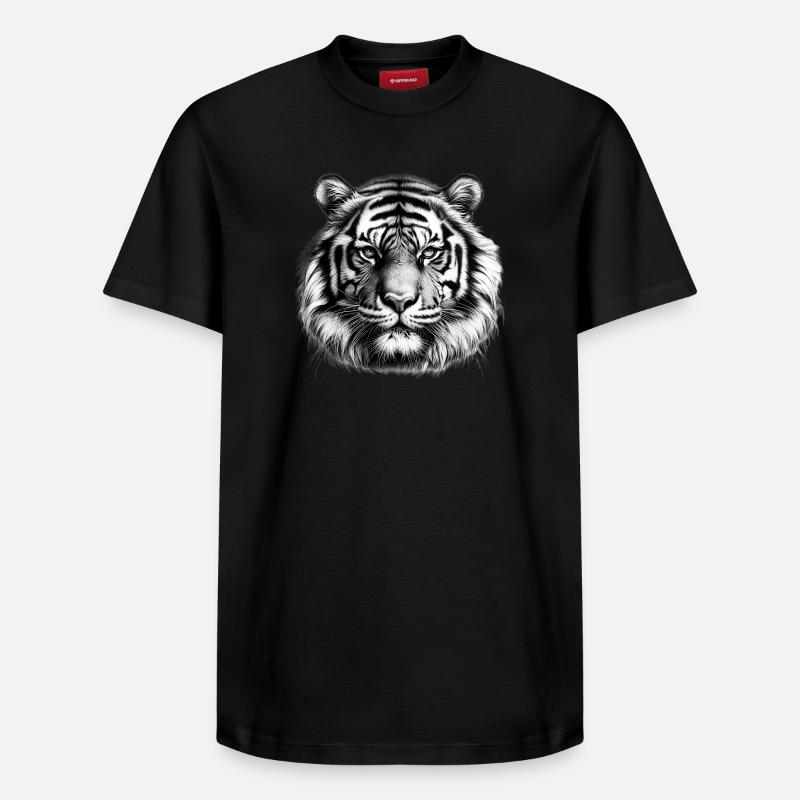 Tigre - T-shirt unisexe décontracté en coton Supima – de SPREAD - noir