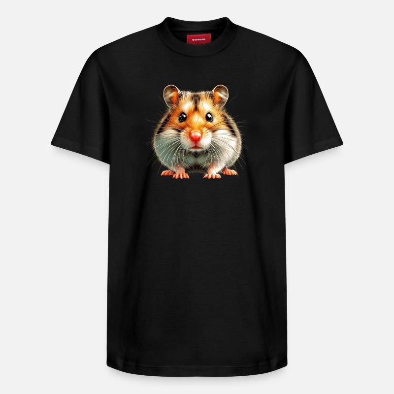 Hamster - T-shirt unisexe décontracté en coton Supima – de SPREAD - noir