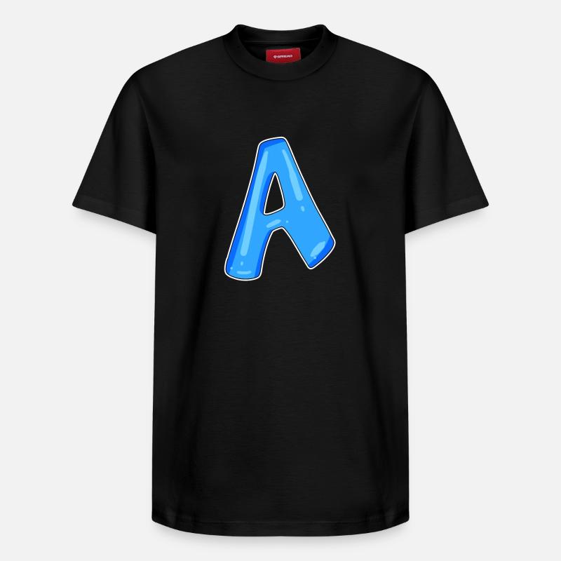 point A Point initial - T-shirt unisexe décontracté en coton Supima – de SPREAD - noir