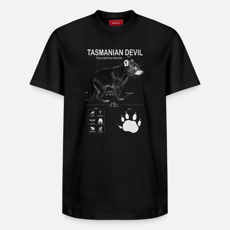 Tasmanian Devil - Relaxed Unisex Supima Cotton T-Shirt – von SPREAD - Schwarz
