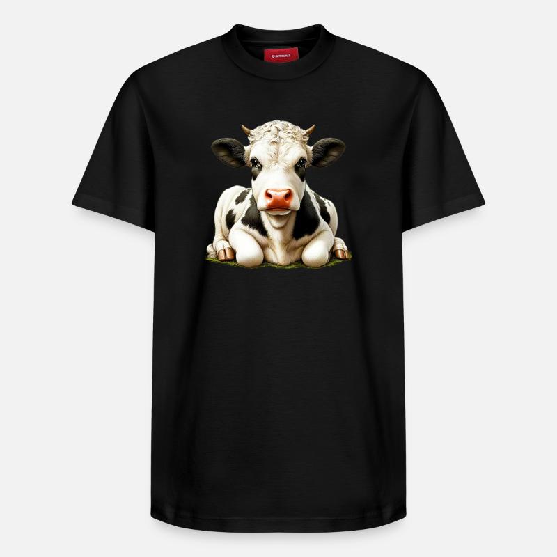 Vache - T-shirt unisexe décontracté en coton Supima – de SPREAD - noir