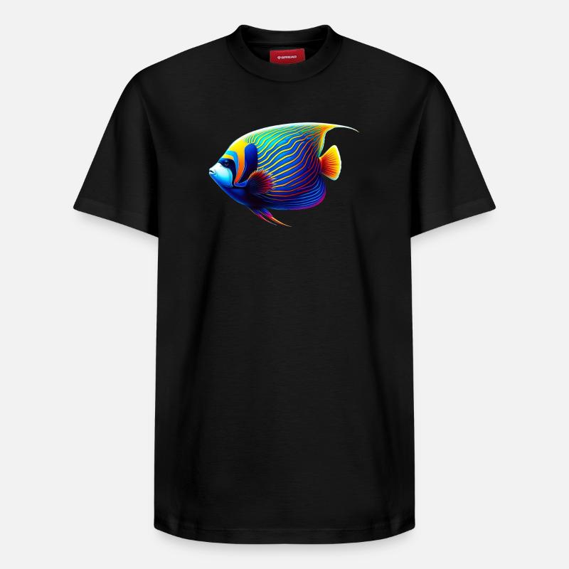 Poisson ange empereur - T-shirt unisexe décontracté en coton Supima – de SPREAD - noir