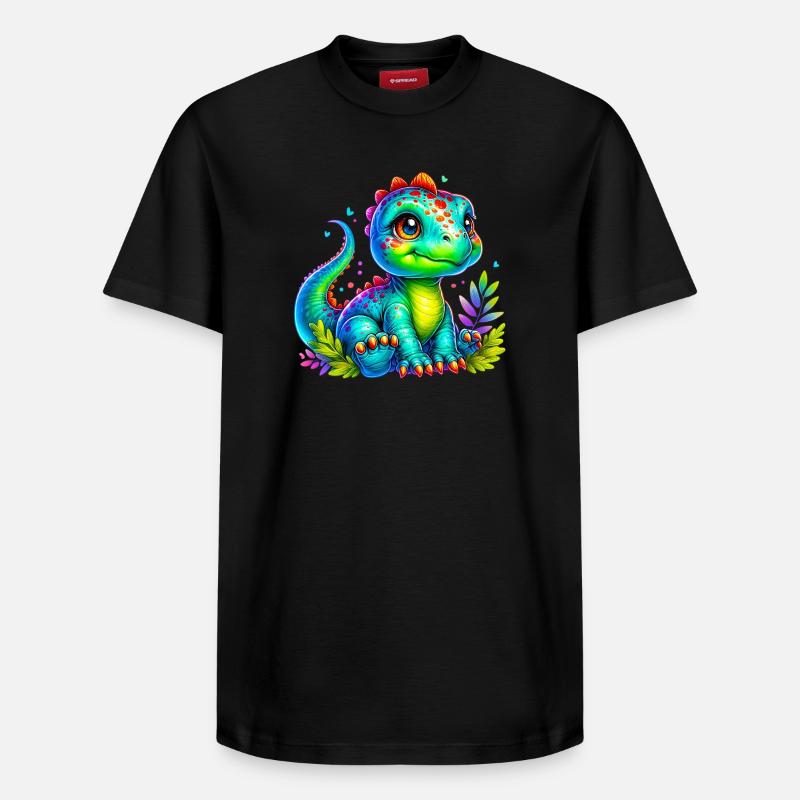 Dinosaure - T-shirt unisexe décontracté en coton Supima – de SPREAD - noir