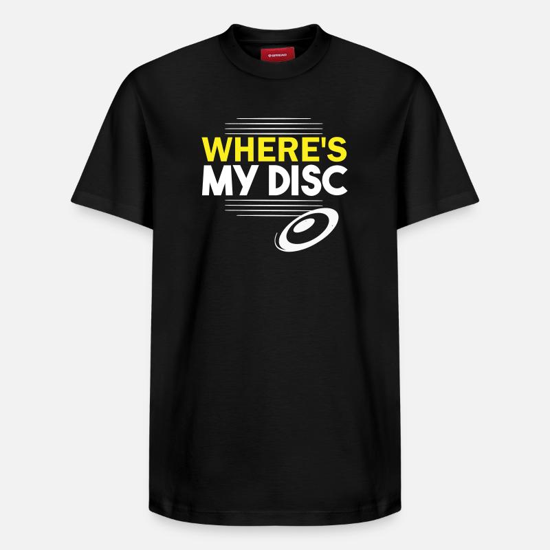 Où est mon disque ? - T-shirt unisexe décontracté en coton Supima – de SPREAD - noir