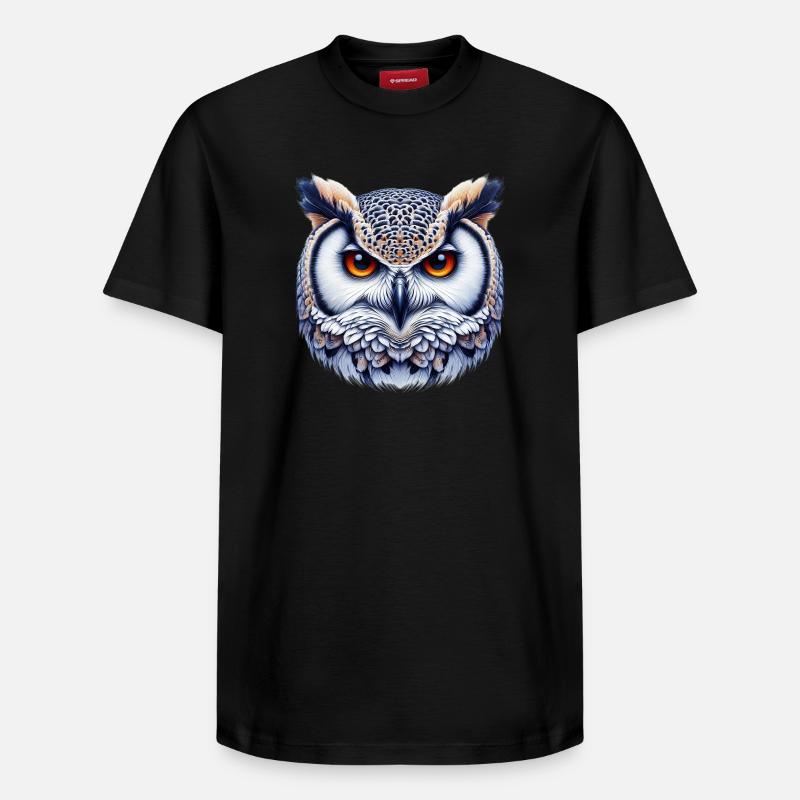 Eule - Relaxed Unisex Supima Cotton T-Shirt – von SPREAD - Schwarz