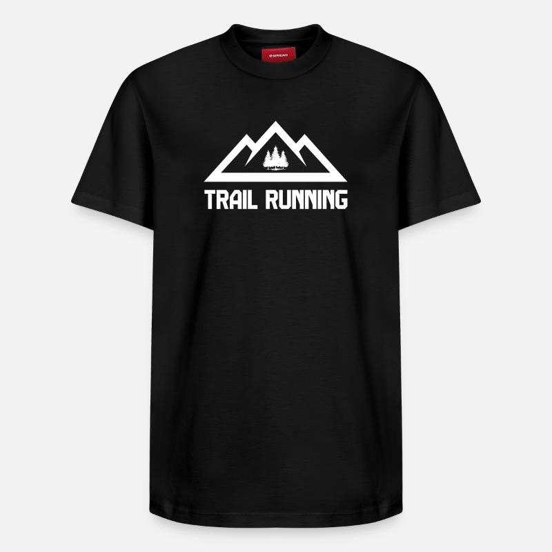 Course en sentier - T-shirt unisexe décontracté en coton Supima – de SPREAD - noir