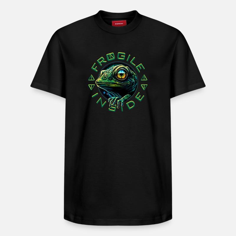 Frogile Inside - T-shirt unisexe décontracté en coton Supima – de SPREAD - noir