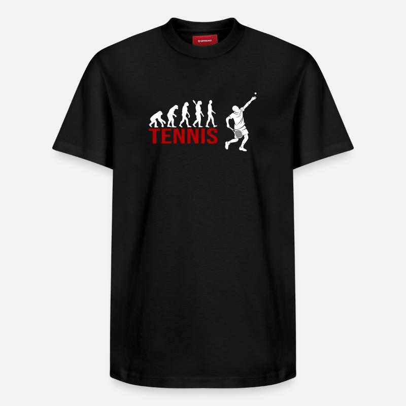 Evolution Tennis - Relaxed Unisex Supima Cotton T-Shirt – von SPREAD - Schwarz