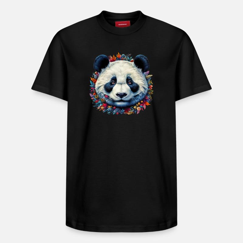 Panda - Relaxed Unisex Supima Cotton T-Shirt – von SPREAD - Schwarz