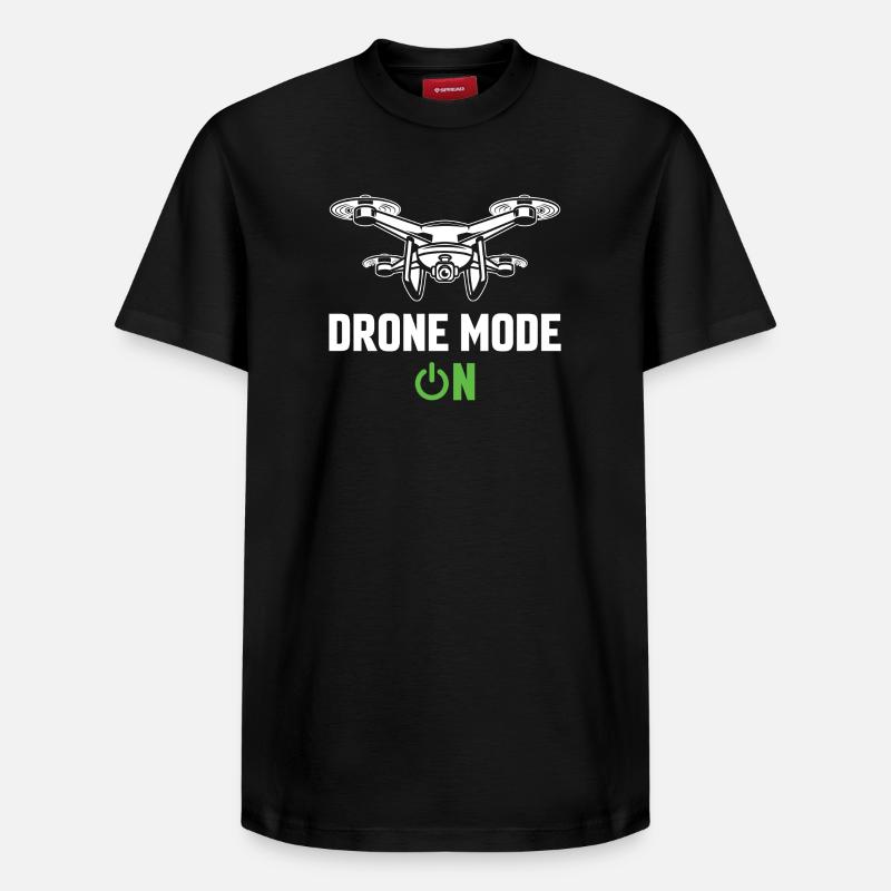 Mode drone activé - T-shirt unisexe décontracté en coton Supima – de SPREAD - noir