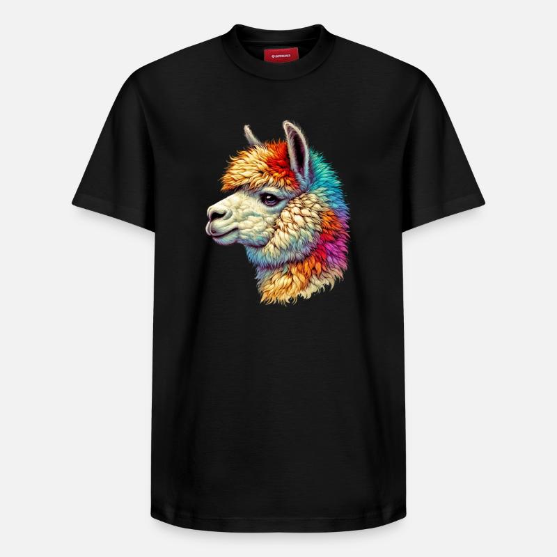 Alpaga - T-shirt unisexe décontracté en coton Supima – de SPREAD - noir