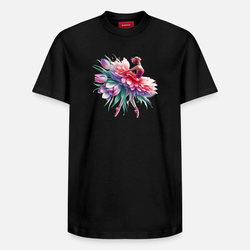 Balletttänzerin mit Tutu - Relaxed Unisex Supima Cotton T-Shirt – von SPREAD - Schwarz