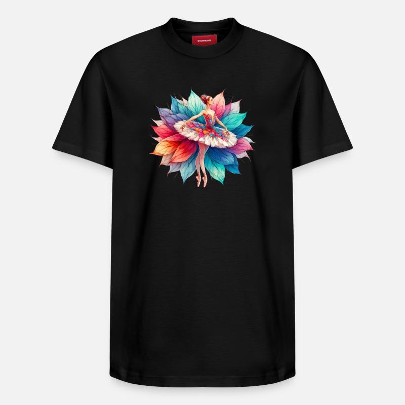 Balletttänzerin mit Tutu - Relaxed Unisex Supima Cotton T-Shirt – von SPREAD - Schwarz