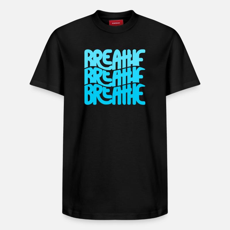 Respirer - T-shirt unisexe décontracté en coton Supima – de SPREAD - noir