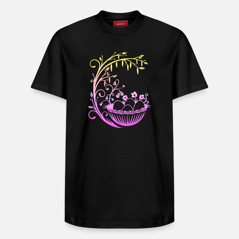 Easter Easter Basket Easter Basket - Relaxed Unisex Supima Cotton T-Shirt – by SPREAD - black