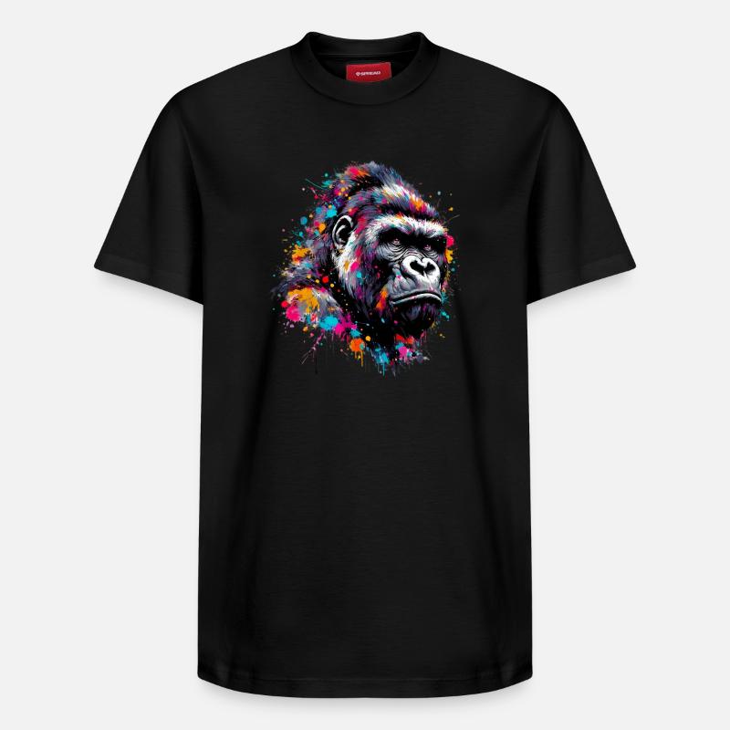 Gorille - T-shirt unisexe décontracté en coton Supima – de SPREAD - noir
