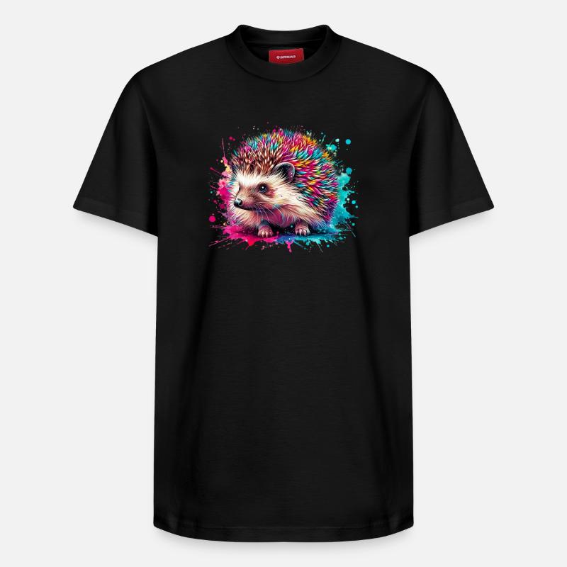Hérisson - T-shirt unisexe décontracté en coton Supima – de SPREAD - noir