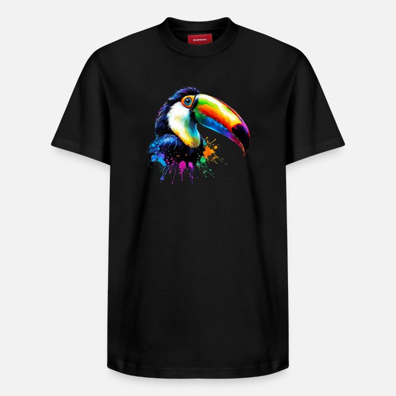 Toucan - T-shirt unisexe décontracté en coton Supima – de SPREAD - noir