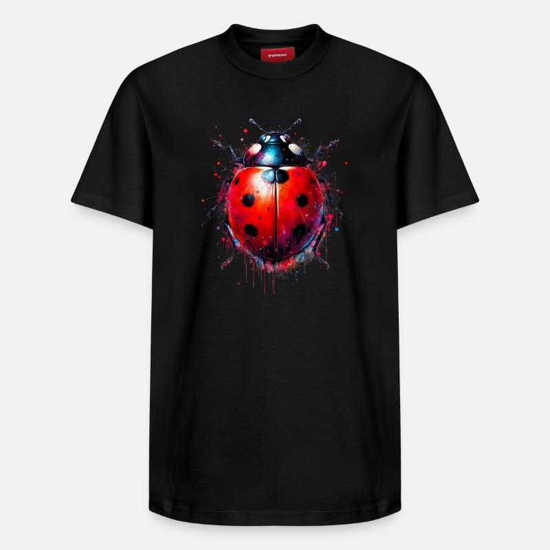 Marienkäfer - Relaxed Unisex Supima Cotton T-Shirt – von SPREAD - Schwarz