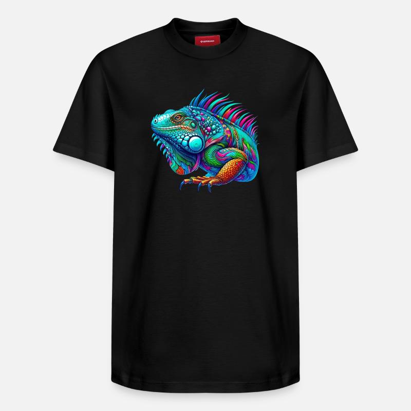 Iguane - T-shirt unisexe décontracté en coton Supima – de SPREAD - noir
