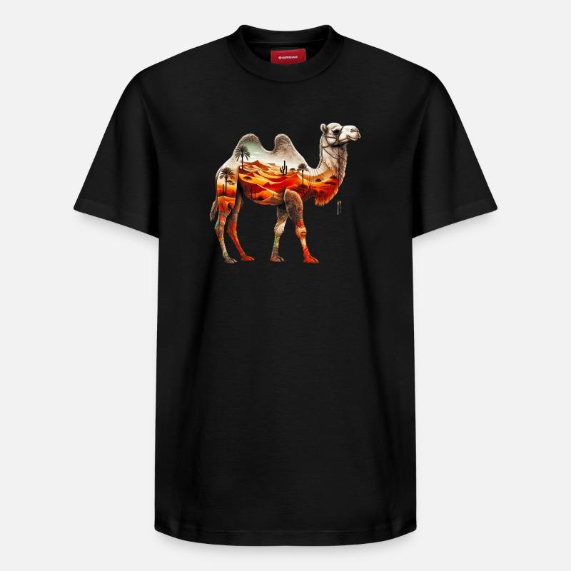 Kamel - Relaxed Unisex Supima Cotton T-Shirt – von SPREAD - Schwarz