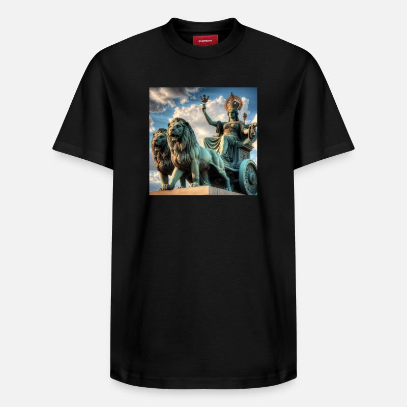 Déesse Cybèle - T-shirt unisexe décontracté en coton Supima – de SPREAD - noir