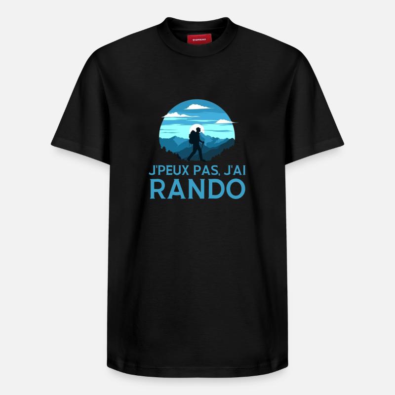 Randonnée Rando - T-shirt unisexe décontracté en coton Supima – de SPREAD - noir