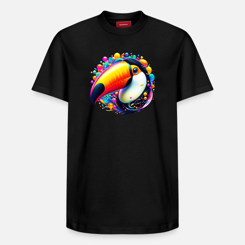 Toucan - T-shirt unisexe décontracté en coton Supima – de SPREAD - noir